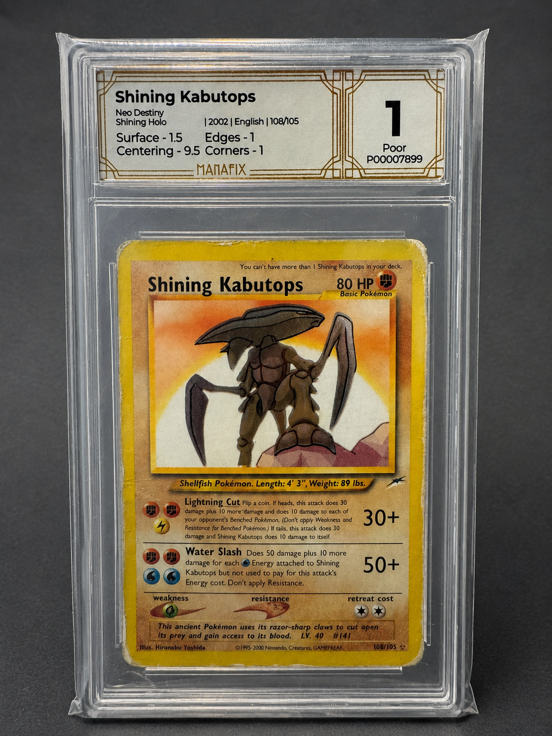 Foto real de Shining Kabutops 108/105